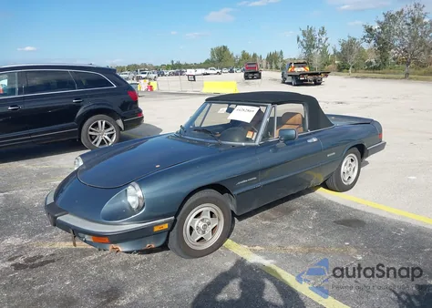 1989 Alfa Romeo Spider Veloce из США, поврежденный, VIN ZARBA5583K1066255